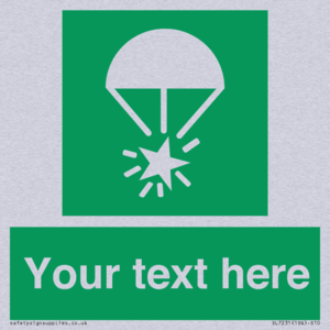 Custom sign safe condition Rocket parachute flare